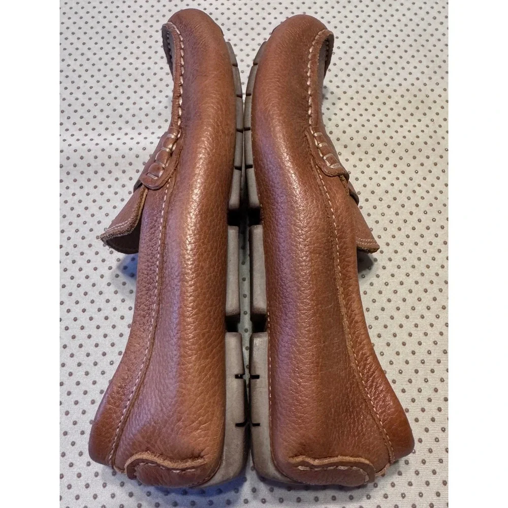G.H. Bass Kids Leather Penny Loafers Brown Driver Shoes Size 13.5 Slip On